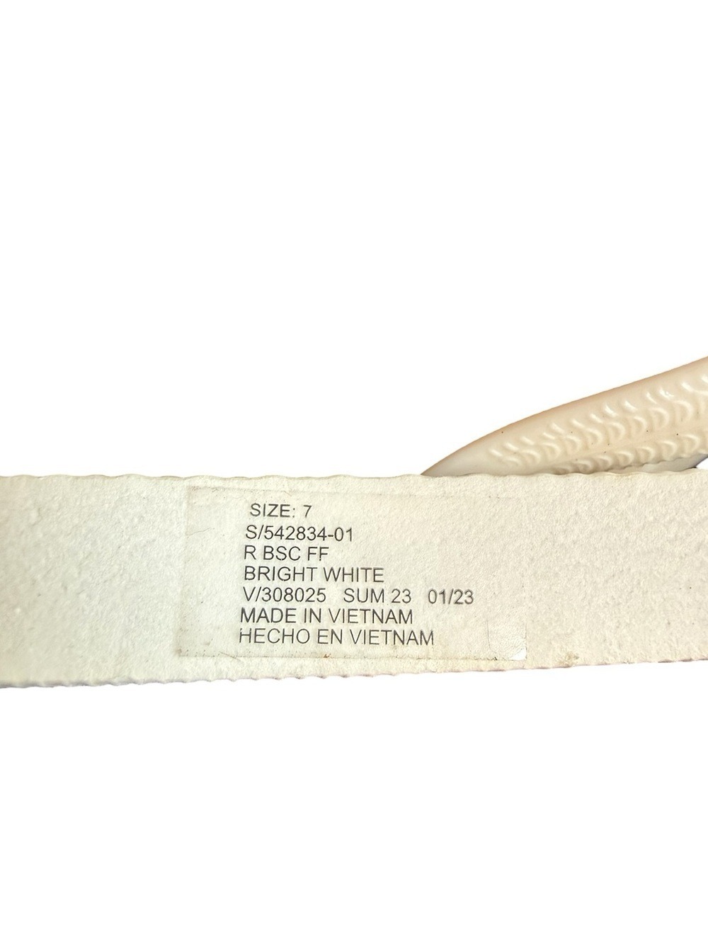 GAP White Flip Flop Sandals Gold Logo - Picture 3 of 4